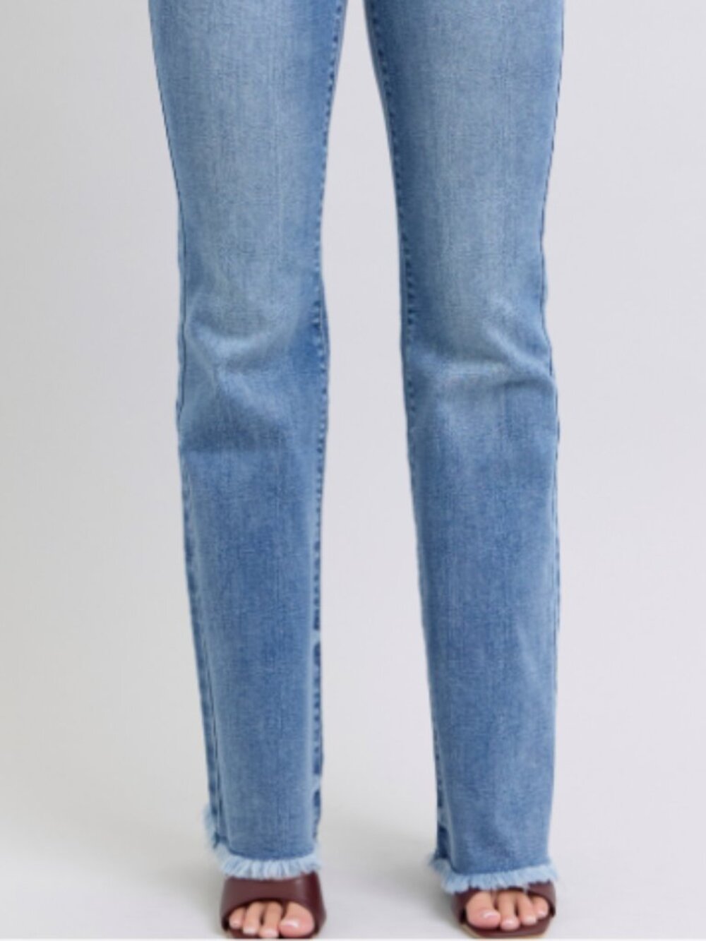 Judy Blue High Waisted Bootcut Jeans | Fray Hem | Stretch Denim | Size 3